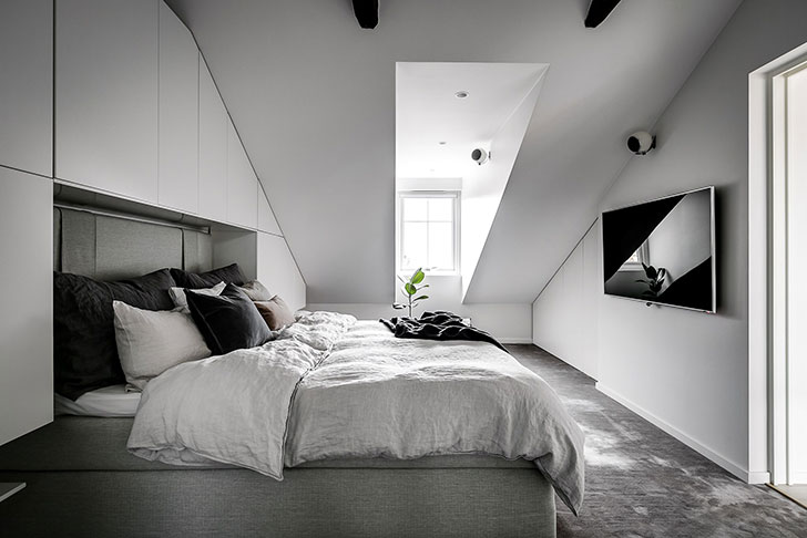 斯德哥尔摩 115 平米公寓 | 暗色调的优雅魅力-29