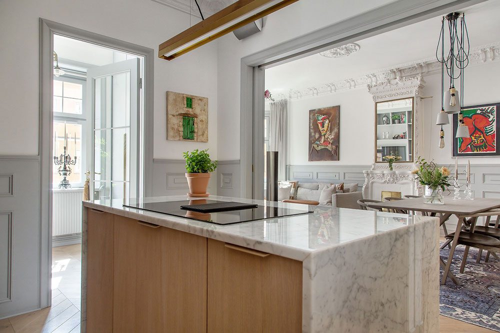 瑞典现代古典公寓的巧妙融合-4