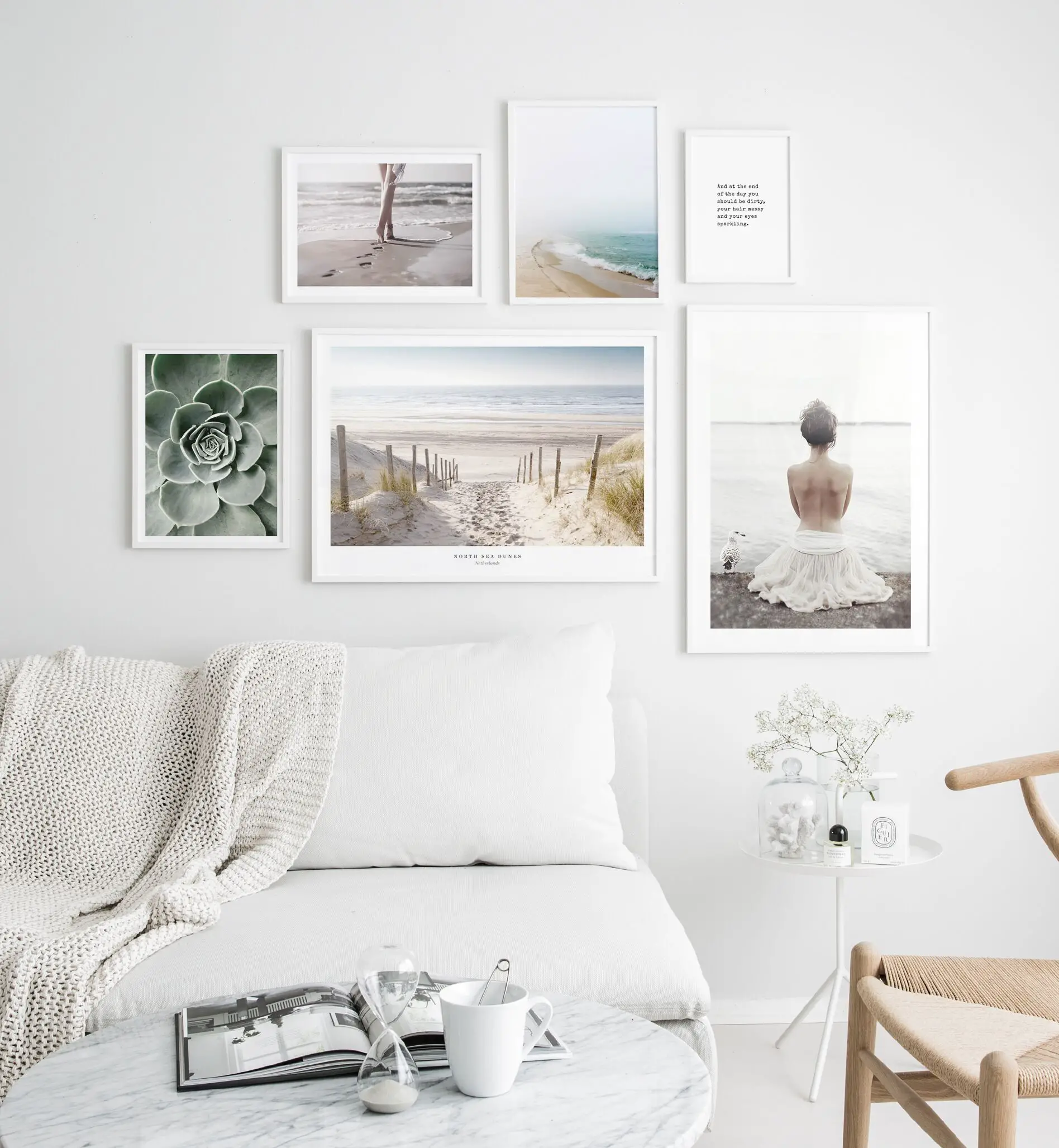 夏季海滨主题墙纸设计，打造清新家居环境-1