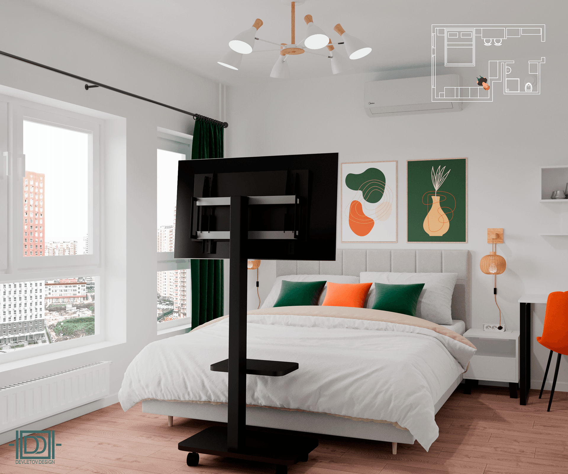 Студия во Внуково公寓短租装修项目-20