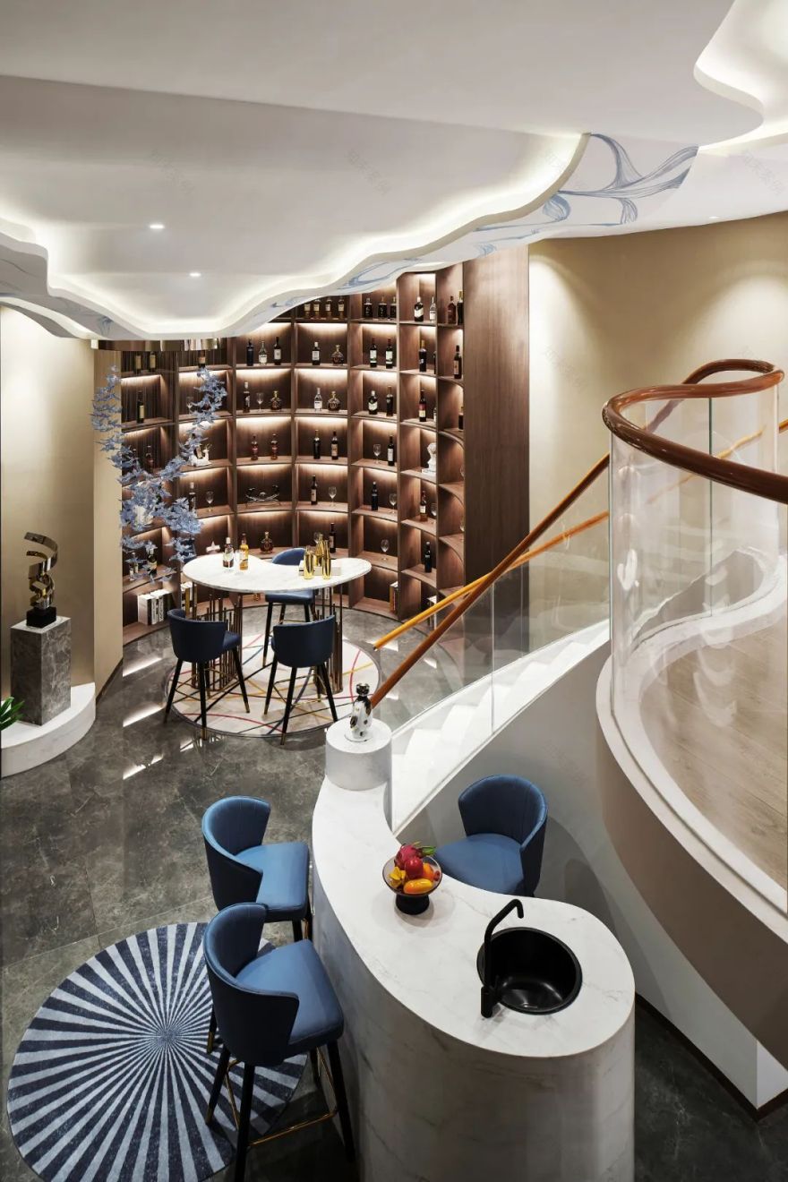 现代独特弧线打造 400㎡的灵动别墅丨新加坡筑维空间设计机构-11