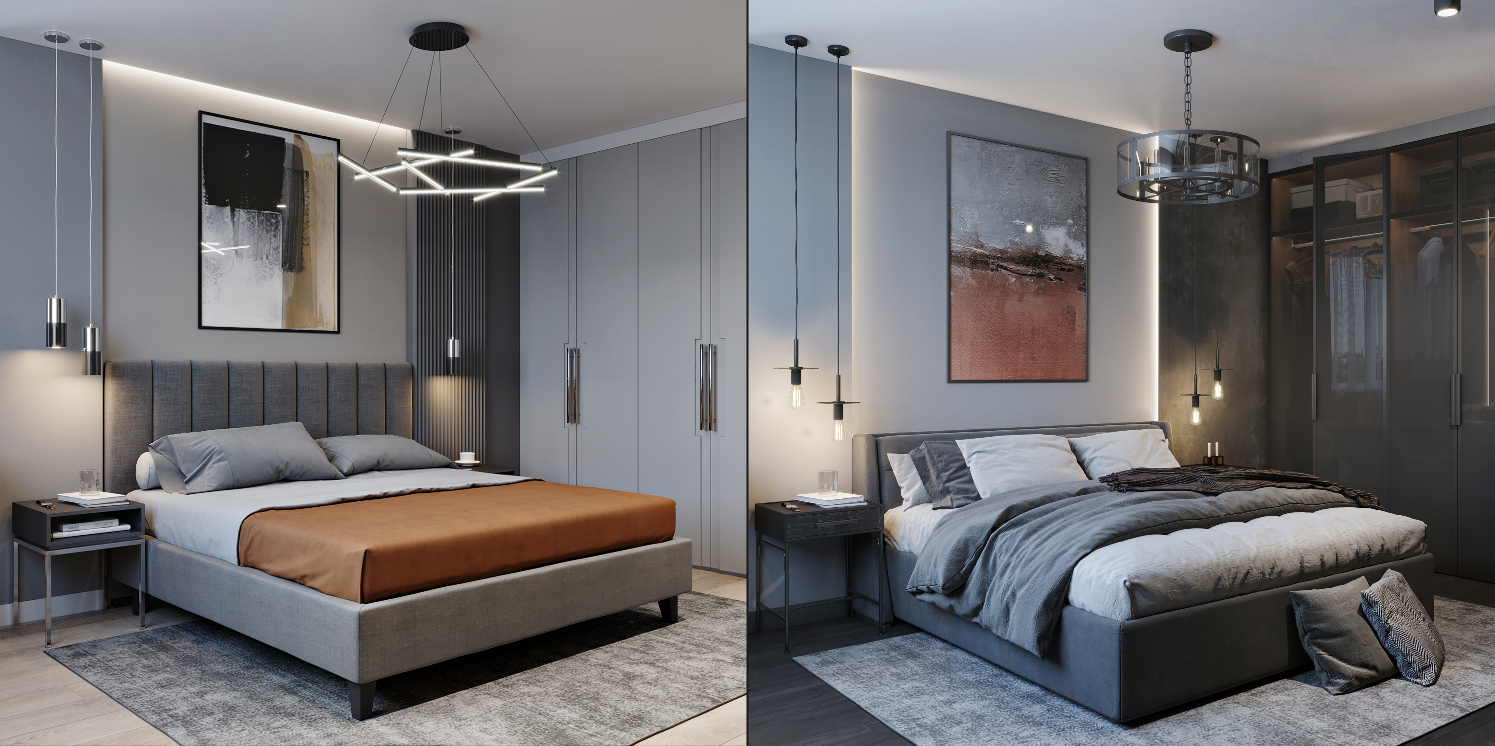 визуализация спальни 2 variants of the bedroom viz-5