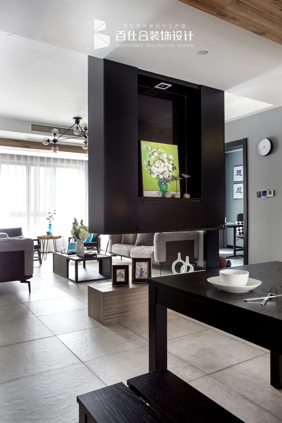 自“游”空间——139㎡摩登洋派现代宅  百仕合装饰设计-5