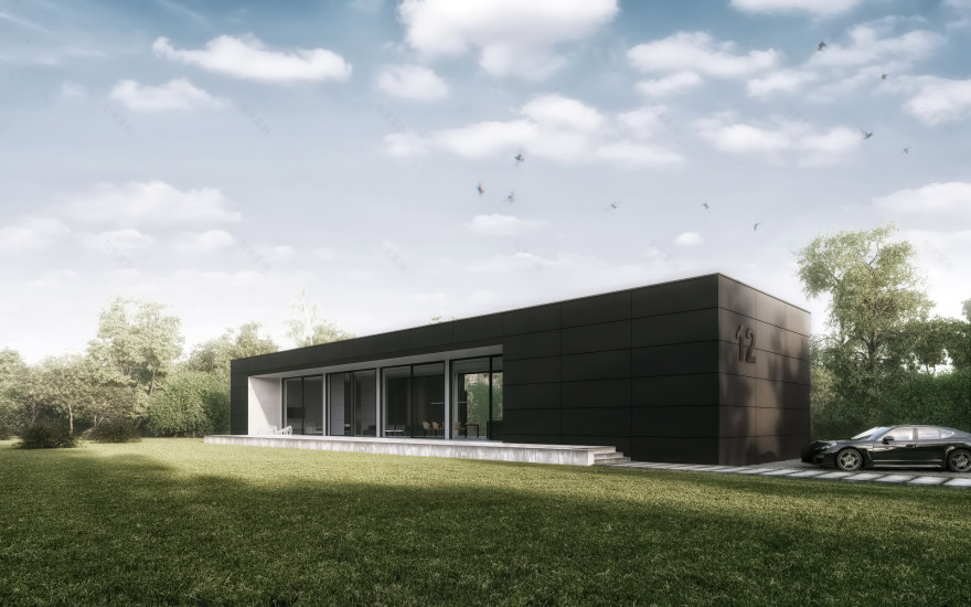 House 12 单层住宅项目丨乌克兰丨Yurima Architects-1