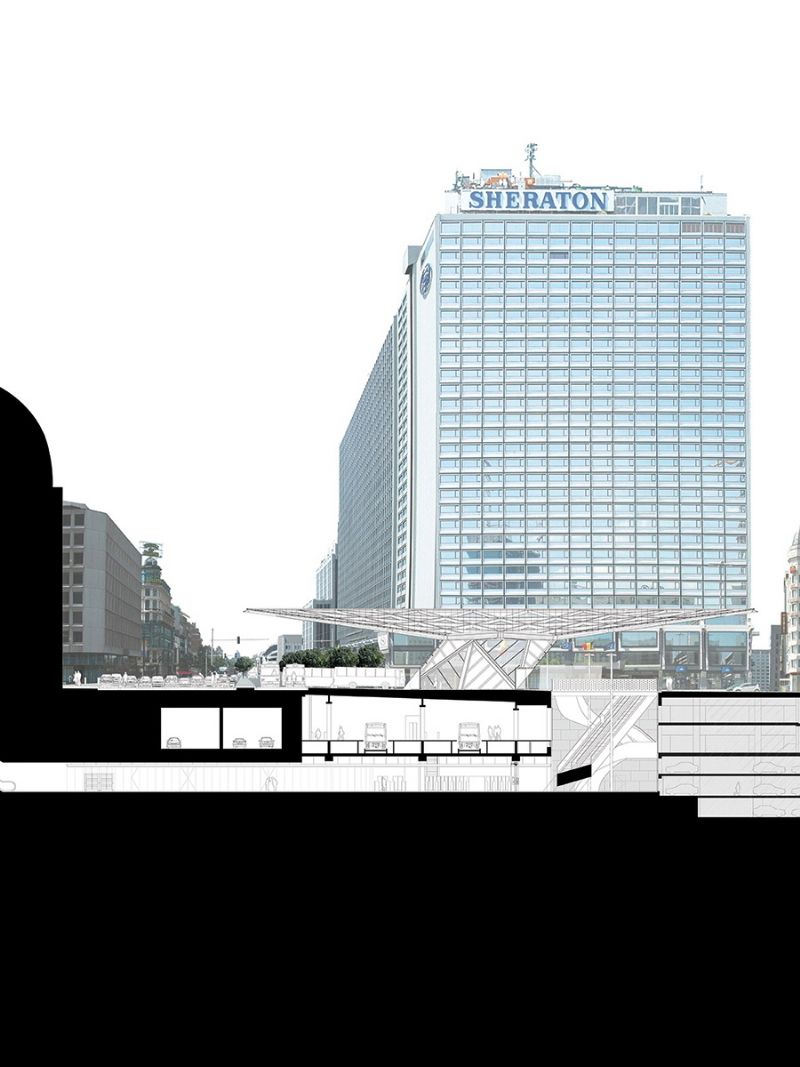 布鲁塞尔罗吉尔广场雨棚建设项目丨比利时-13