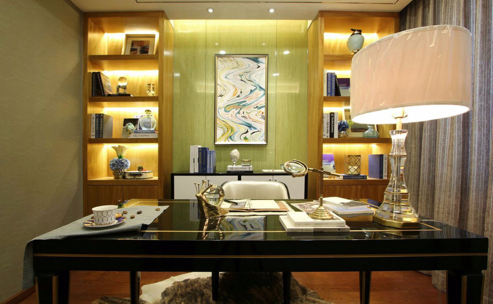 海韵名邦简欧样板房软装设计  泊含设计-9