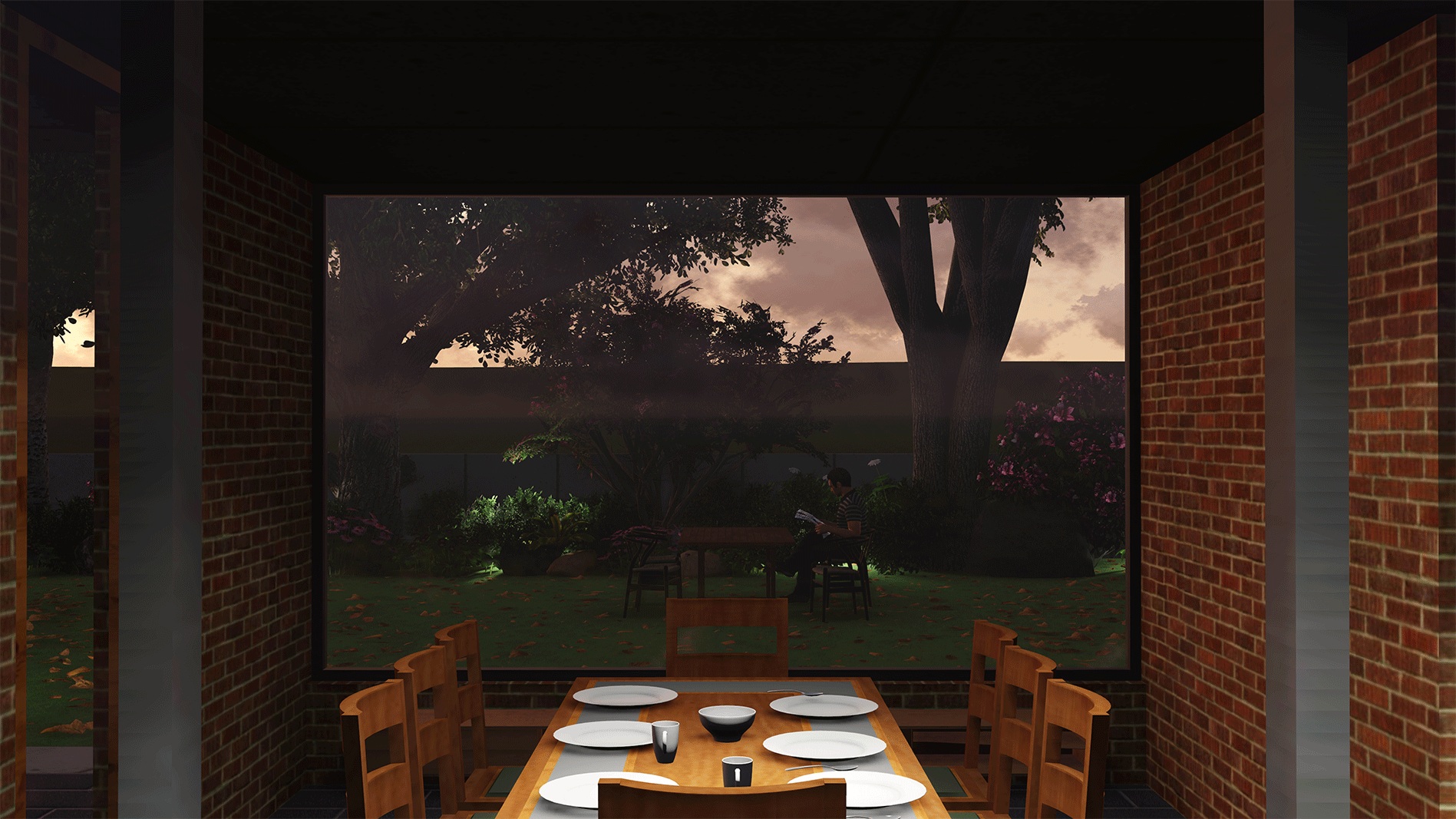 interior courtyard house baroda 1-5