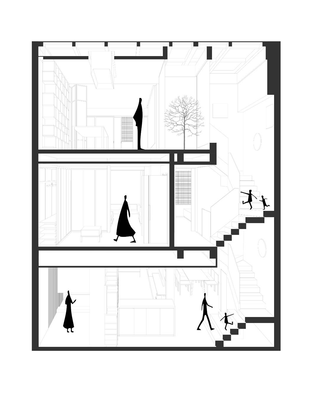 长沙 255㎡极简别墅,黑白灰演绎空间气质-65