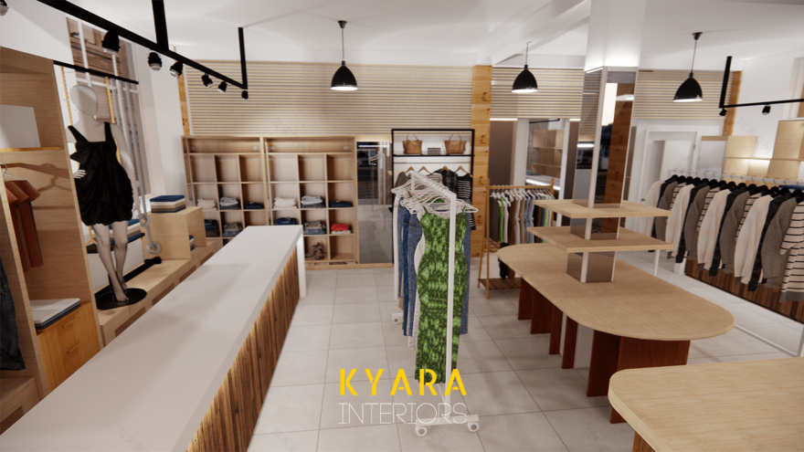 Anastasiya Gushchina丨服装店丨Modern Textile & Denim Shop Interior Design-4