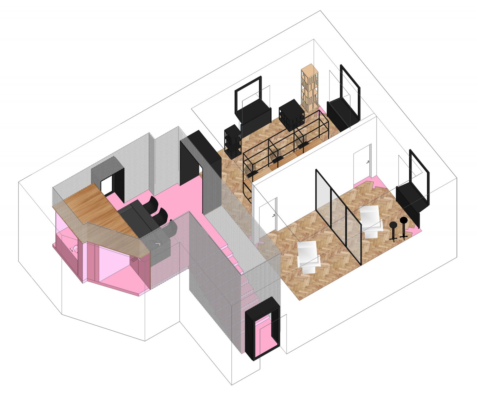 莫斯科老建筑改造美甲店  Crosby Studios-17