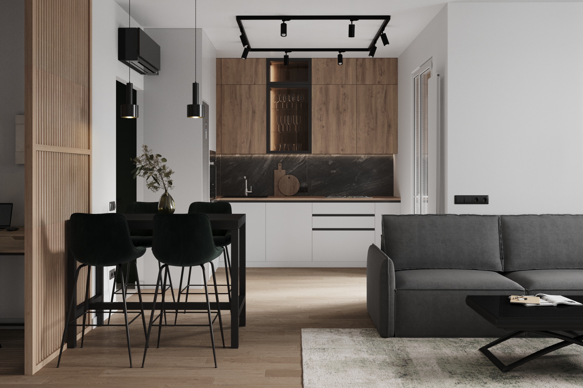 Minimalism apartment - 3D visualization-13