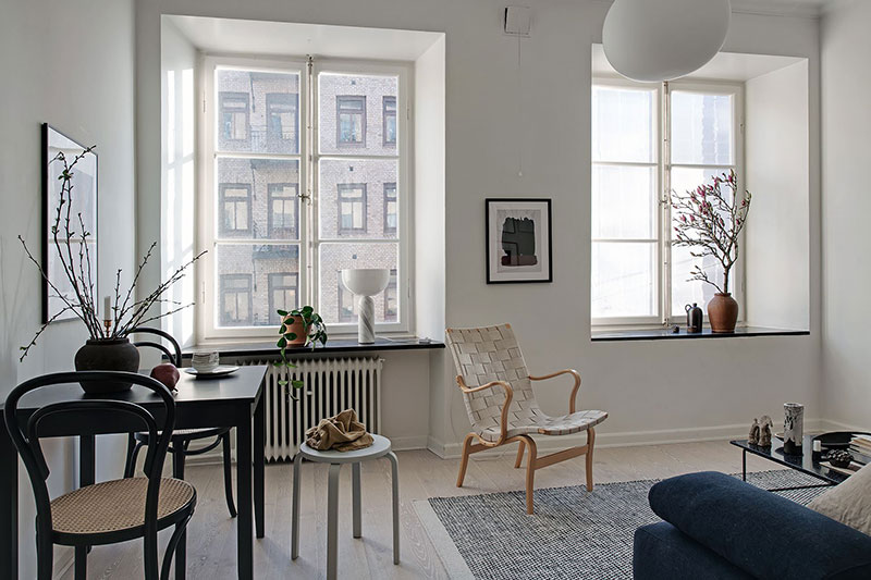 瑞典简约灰调一居室公寓-16
