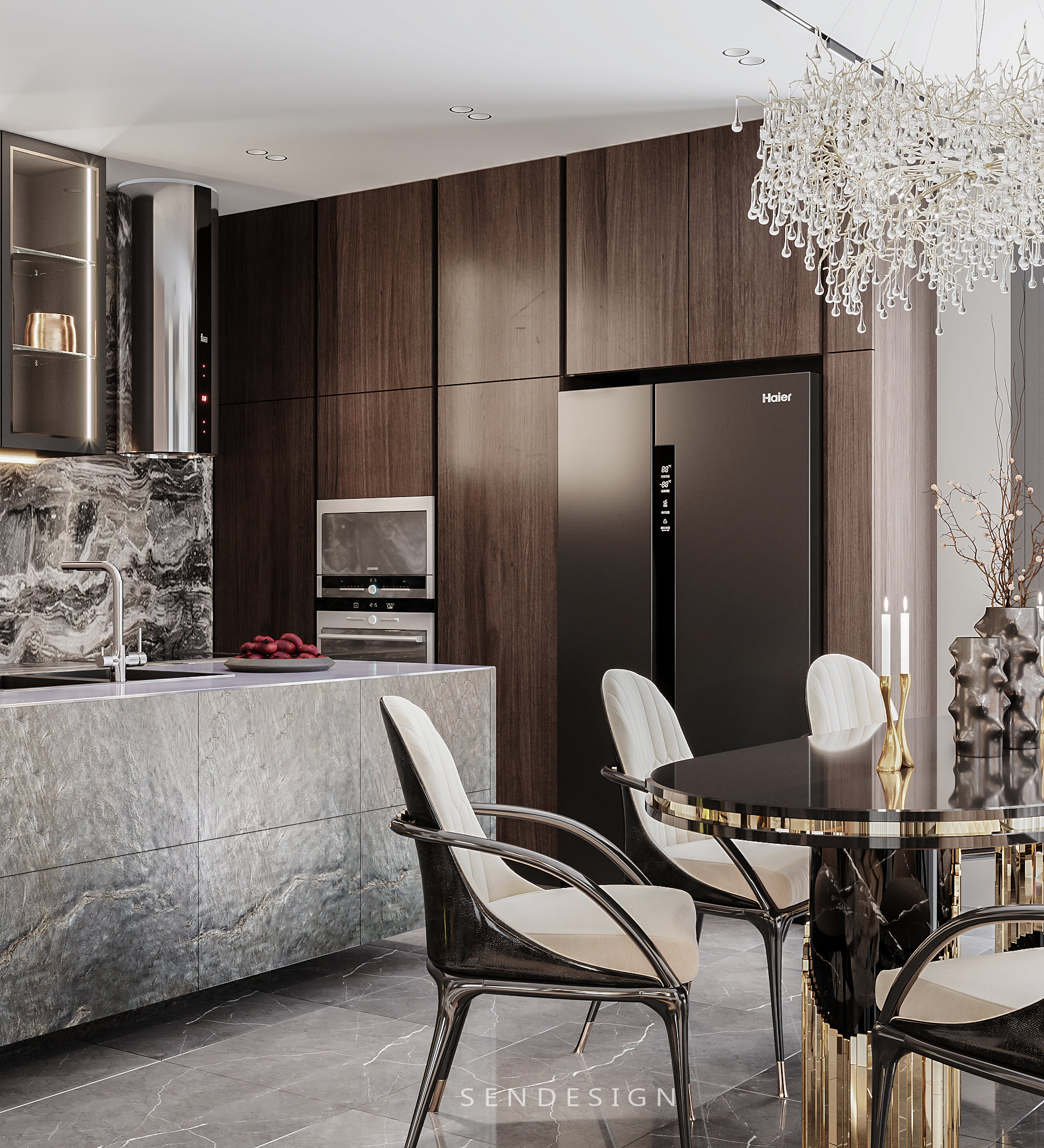 Free 3D Interior Kitchen – Livingroom-4