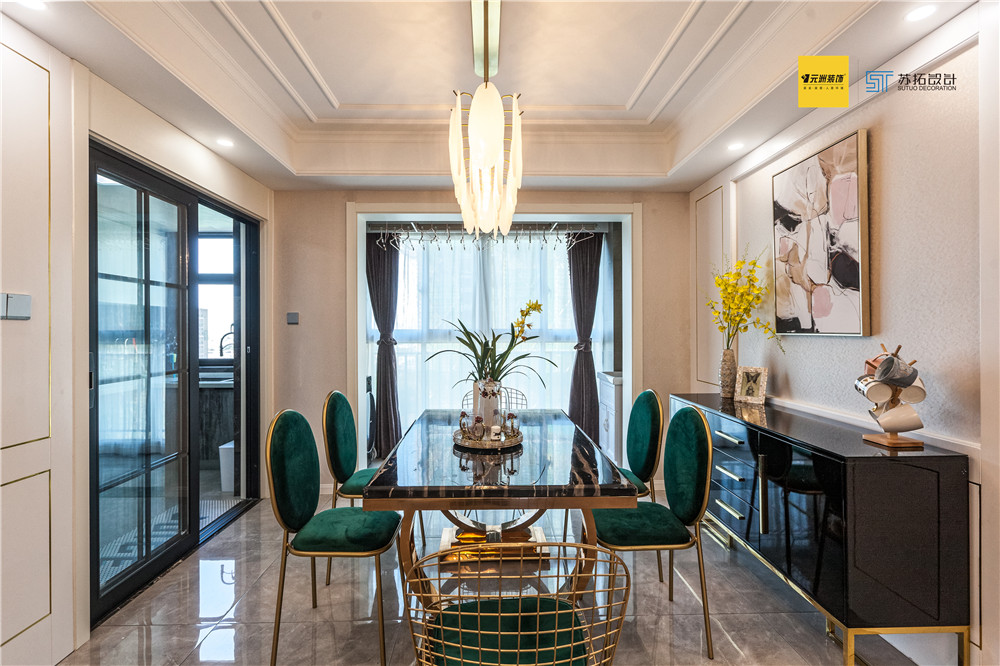 常州雅居乐星河湾135㎡现代轻奢住宅  常州元洲装饰 苏拓设计-5
