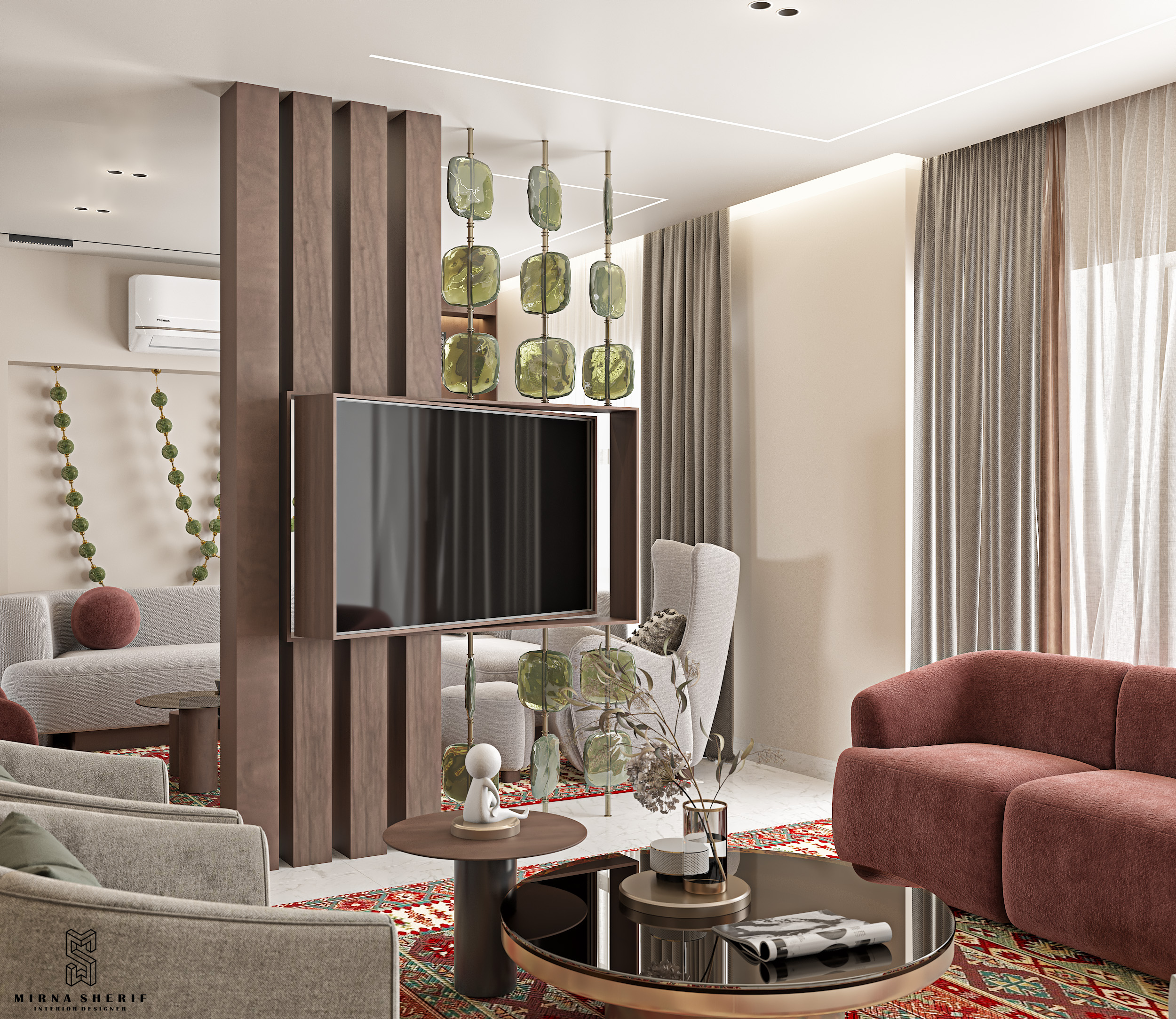 客厅丨埃及丨mirnasherif.interiordesign-11