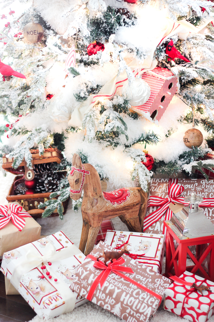 雪白圣诞 | 红色点缀的温馨家居设计-14