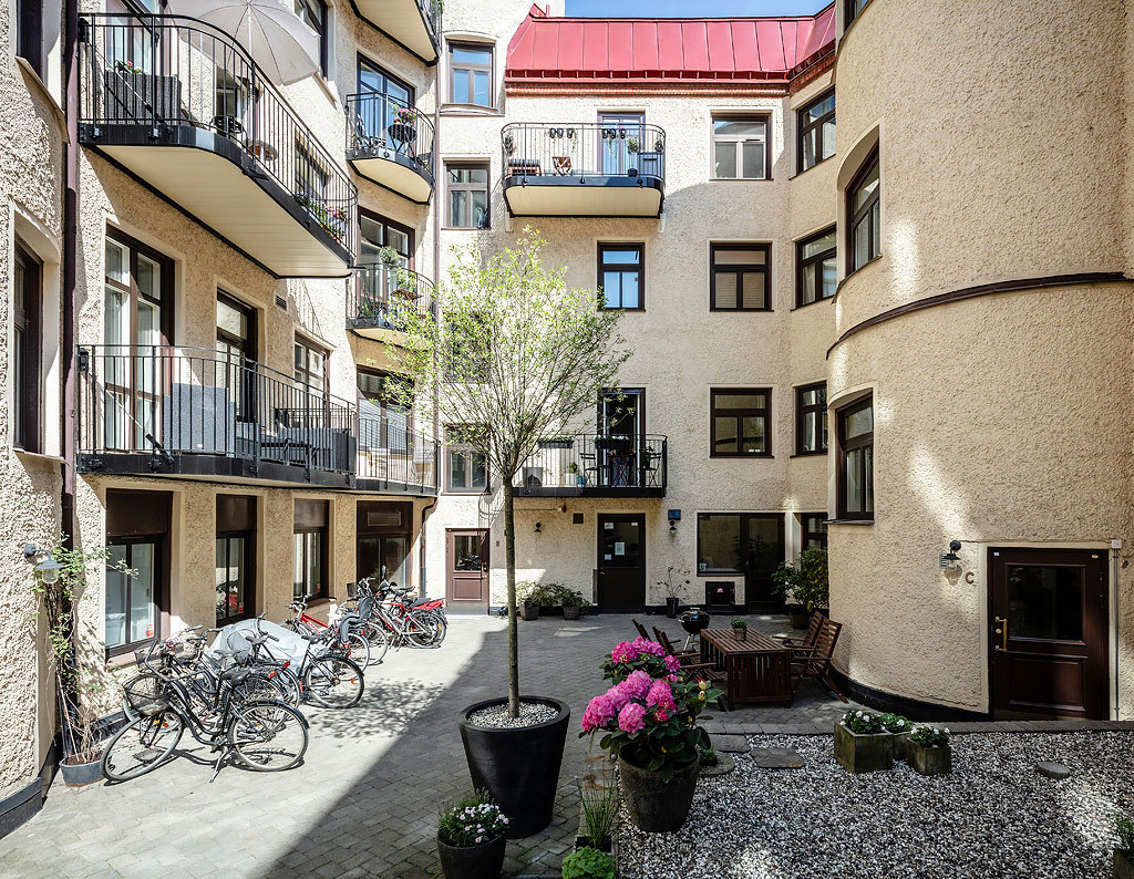 斯德哥尔摩 73 平米全白客厅不锈钢厨房公寓-38