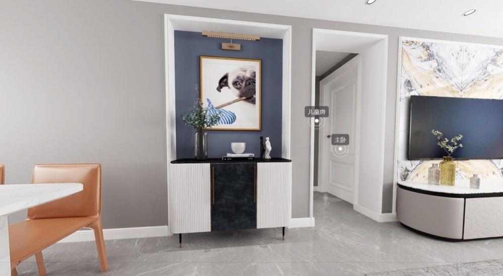 
现代轻奢三居变四居室 -1