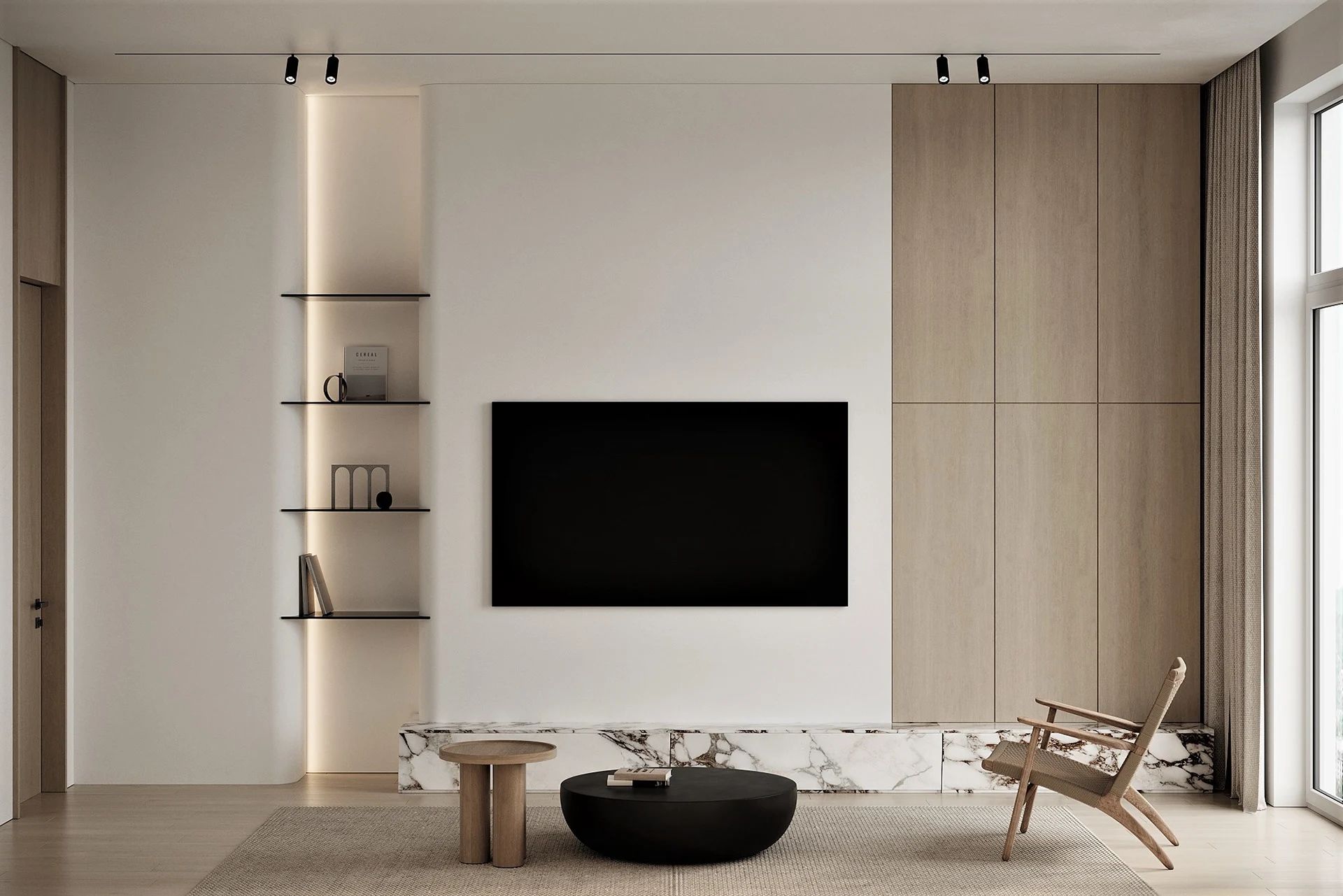 悬浮式电视背景墙设计-17