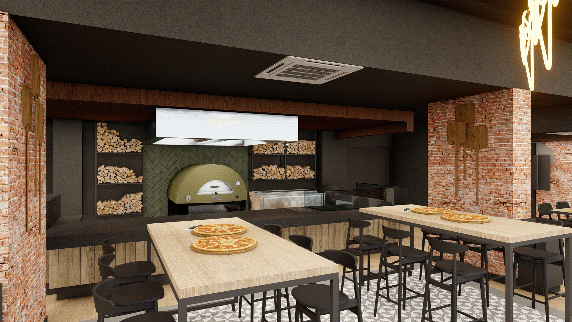 Atelier Domh 披萨店室内设计-7