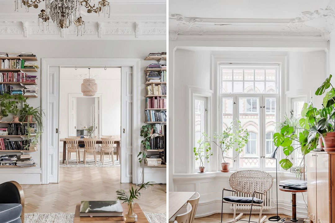 瑞典明亮宽敞公寓，古典与现代完美融合-8
