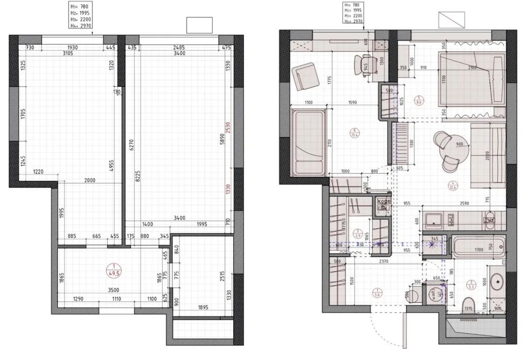 49㎡一居变三居丨Brainstorm Buro-9