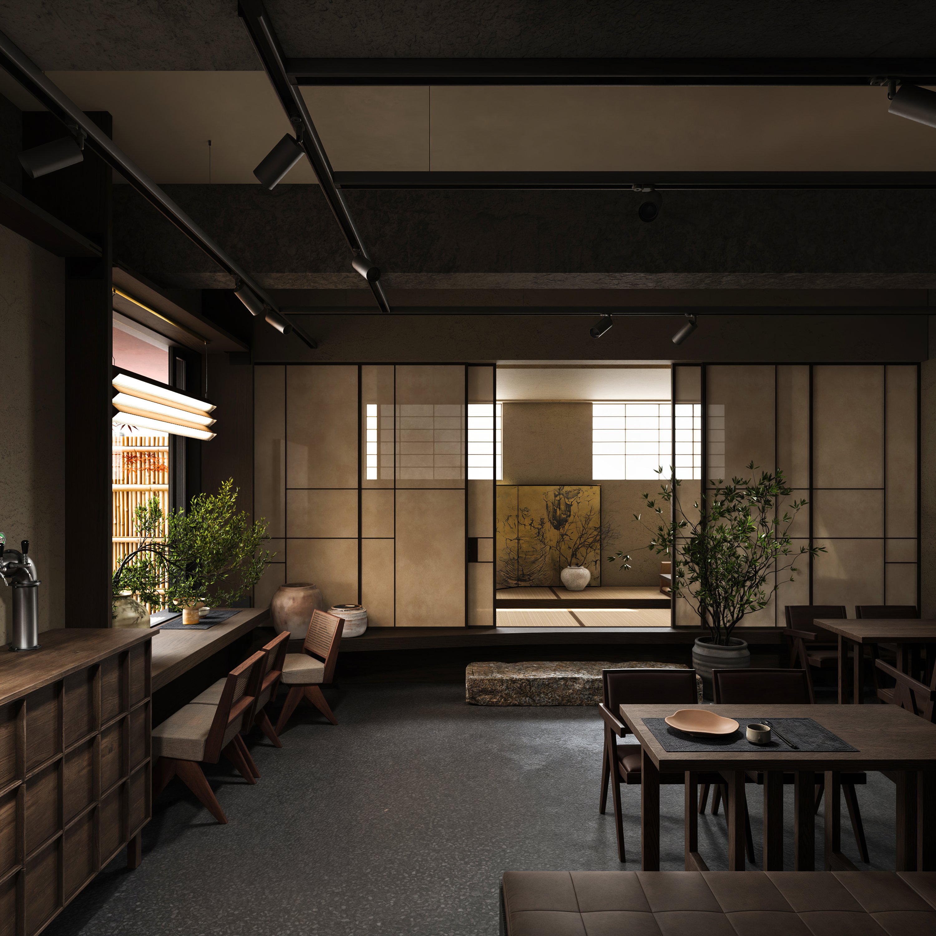 钢铁与桧木的对话空间设计-8