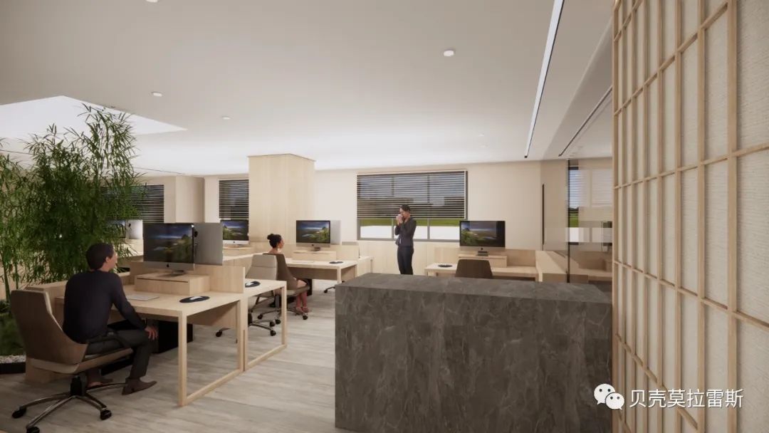 环保素雅禅意办公空间-30