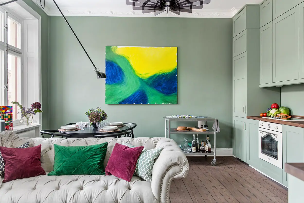 周末美图 | 瑞典灰白色调公寓设计-3