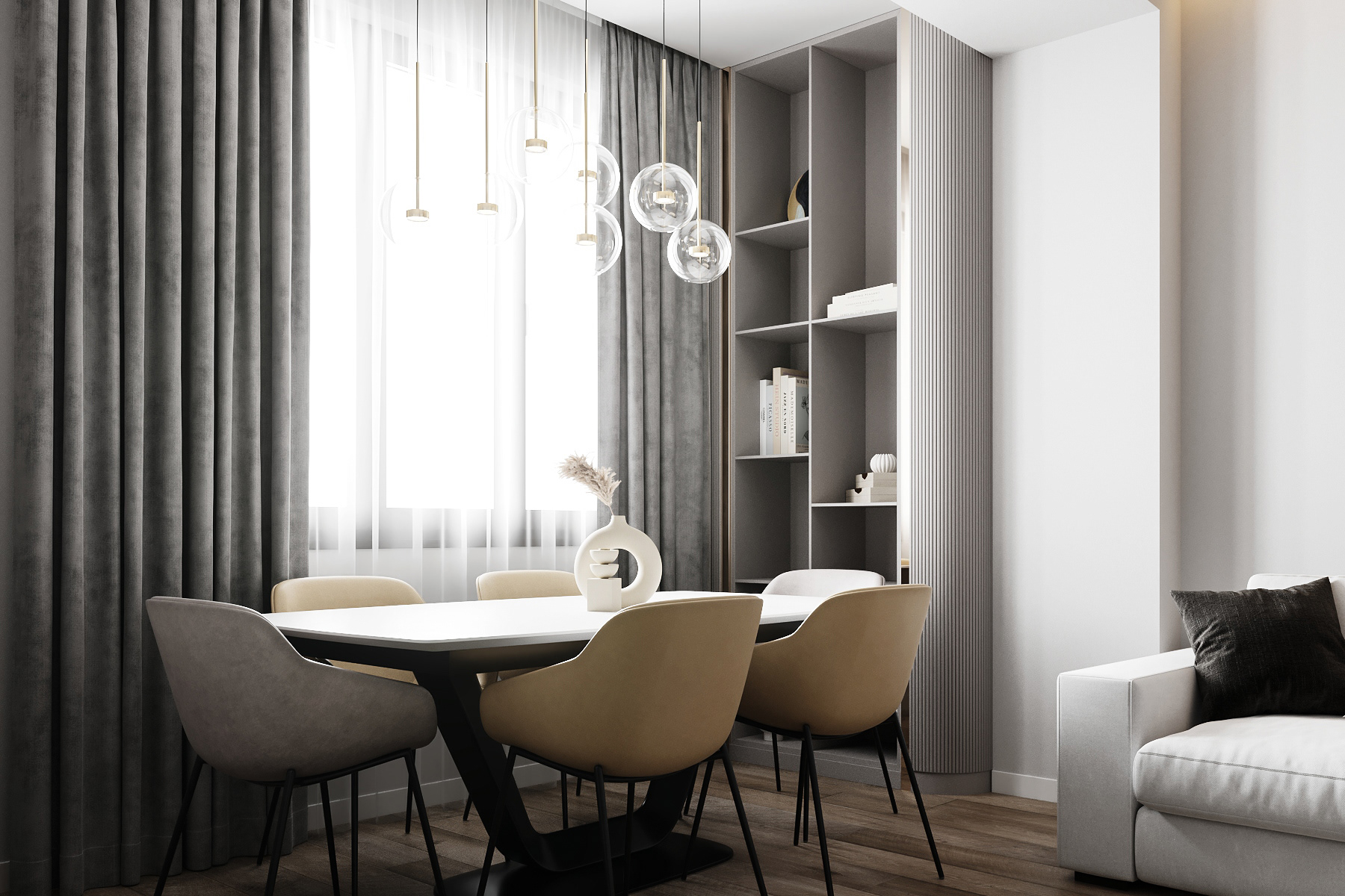 高级灰色系小空间公寓设计 既优雅又舒适-7