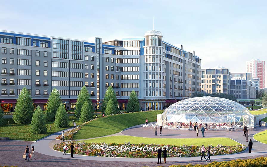 クラスノヤルスク・シティ“Preobrazhensky”（No1、No21街区） | 都市計画・マスタープラン | Projects | NIKKEN SEKKEI LTD-1