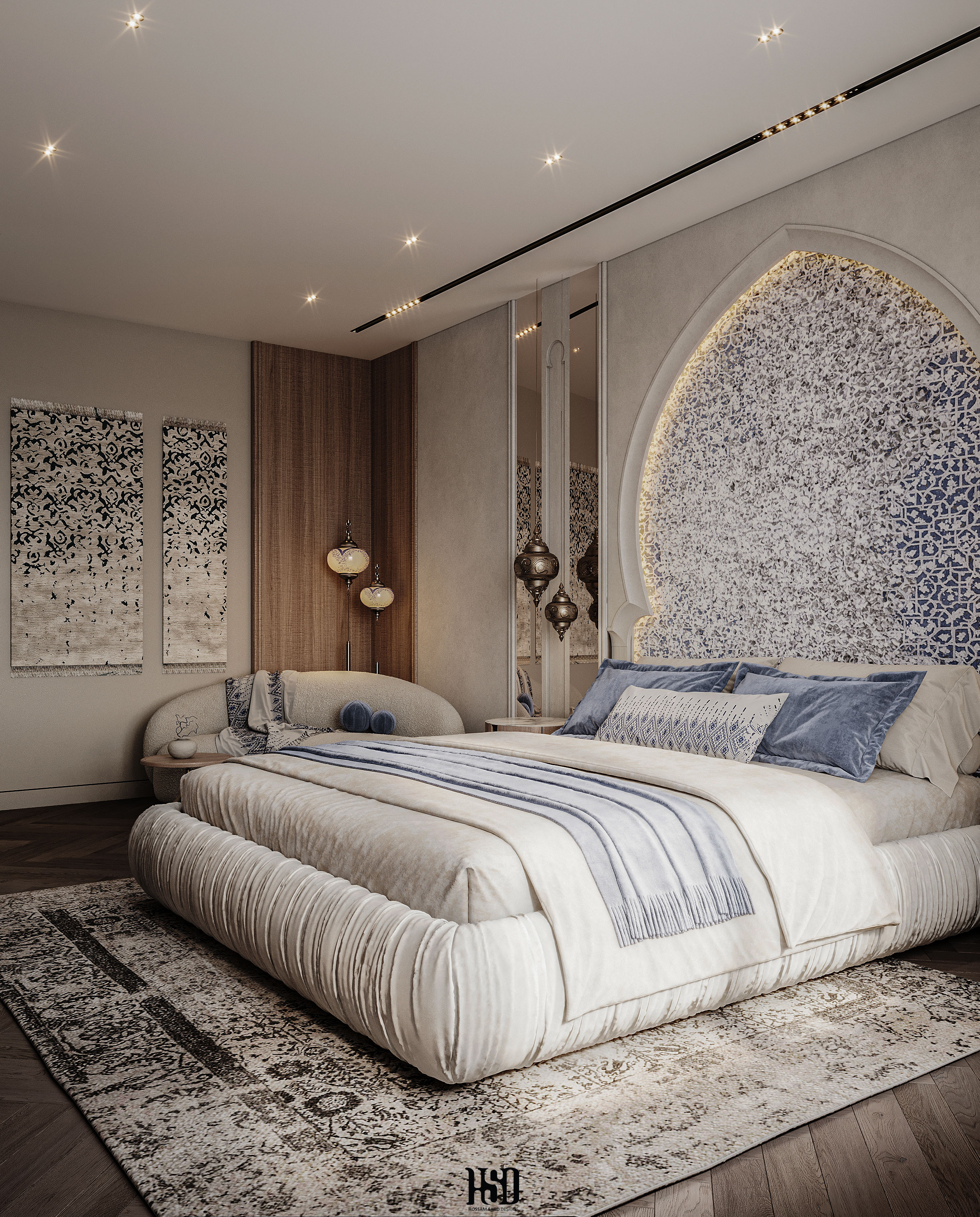 伊斯兰风格卧室丨Hossam Saad Design-11