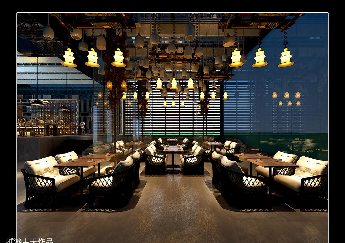 浐灞域水城邦餐厅室内设计-6