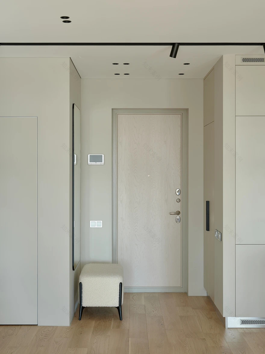 85㎡大一居开放式极简主义公寓丨Kwite Bureau-24