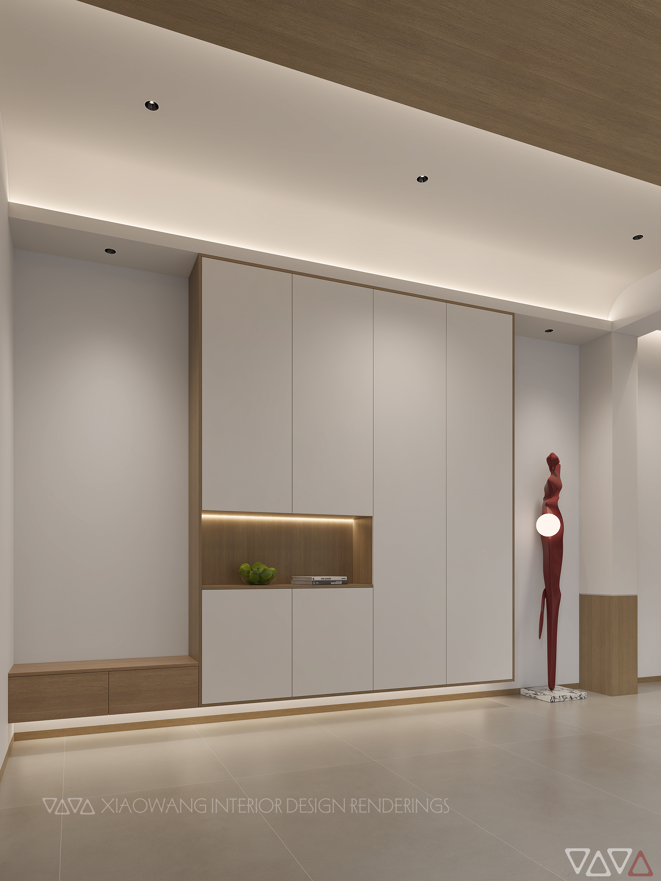 现代挑空客餐厅效果图-5