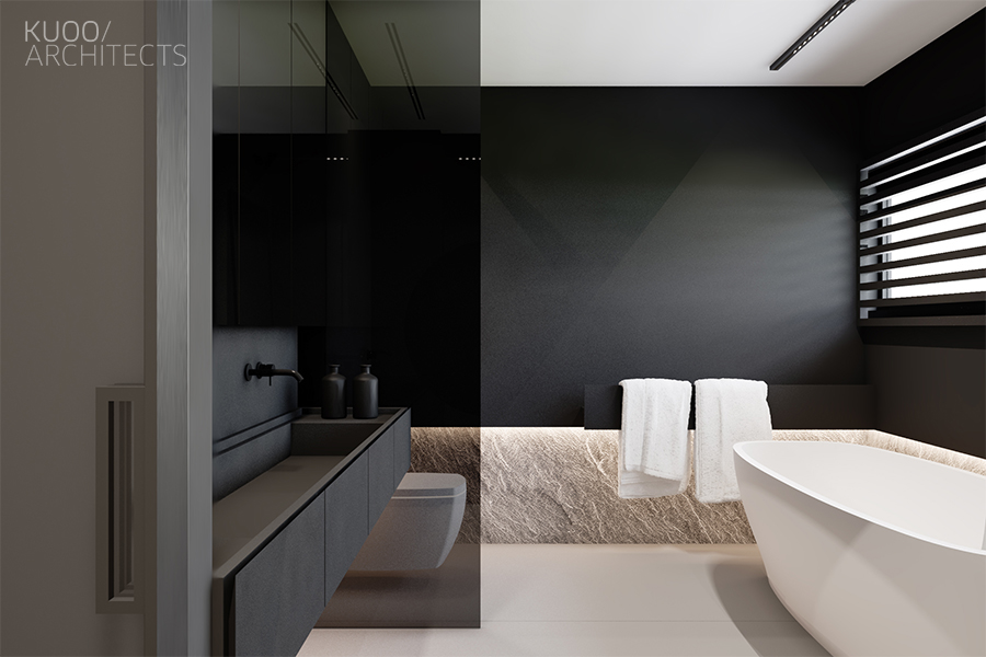 奢华灰白配色潮流浴室设计-23