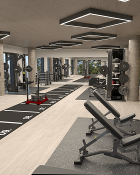 Anastasiya Gushchina丨健身房 | Apartment Gym Concept