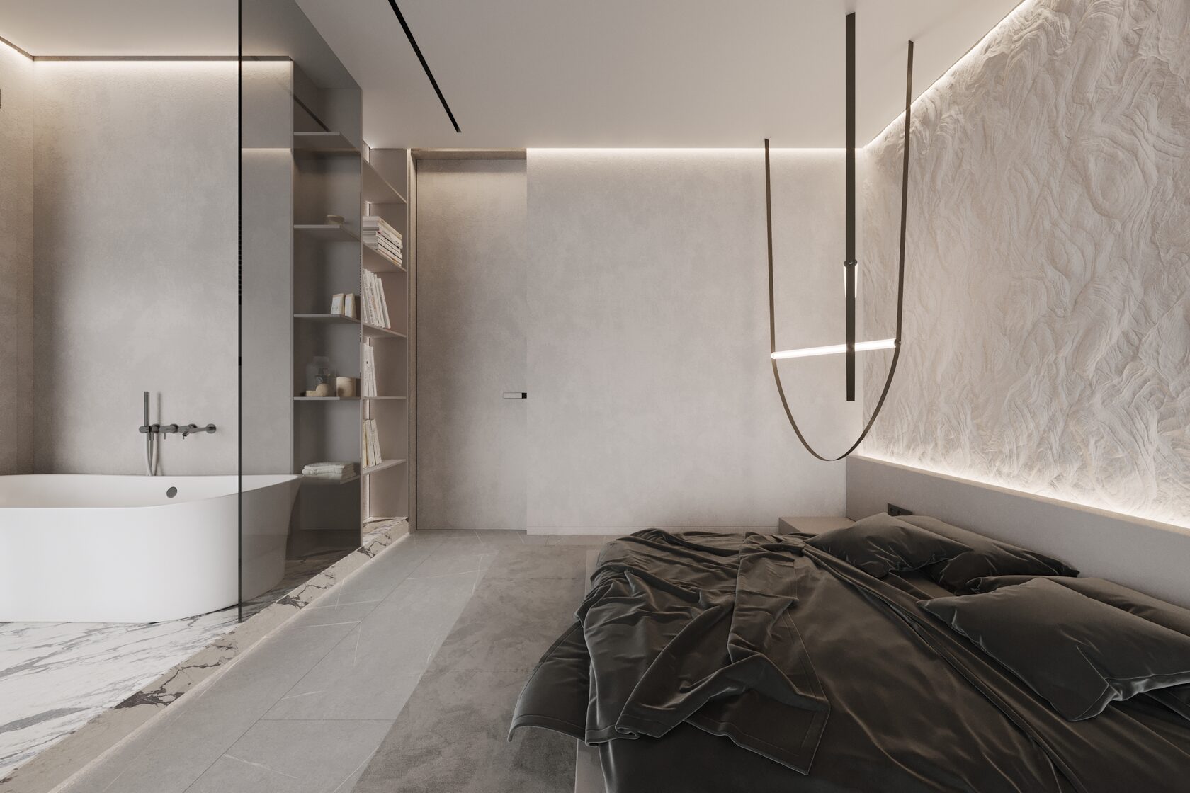 86㎡中性色系公寓设计 既高级又优雅！-12