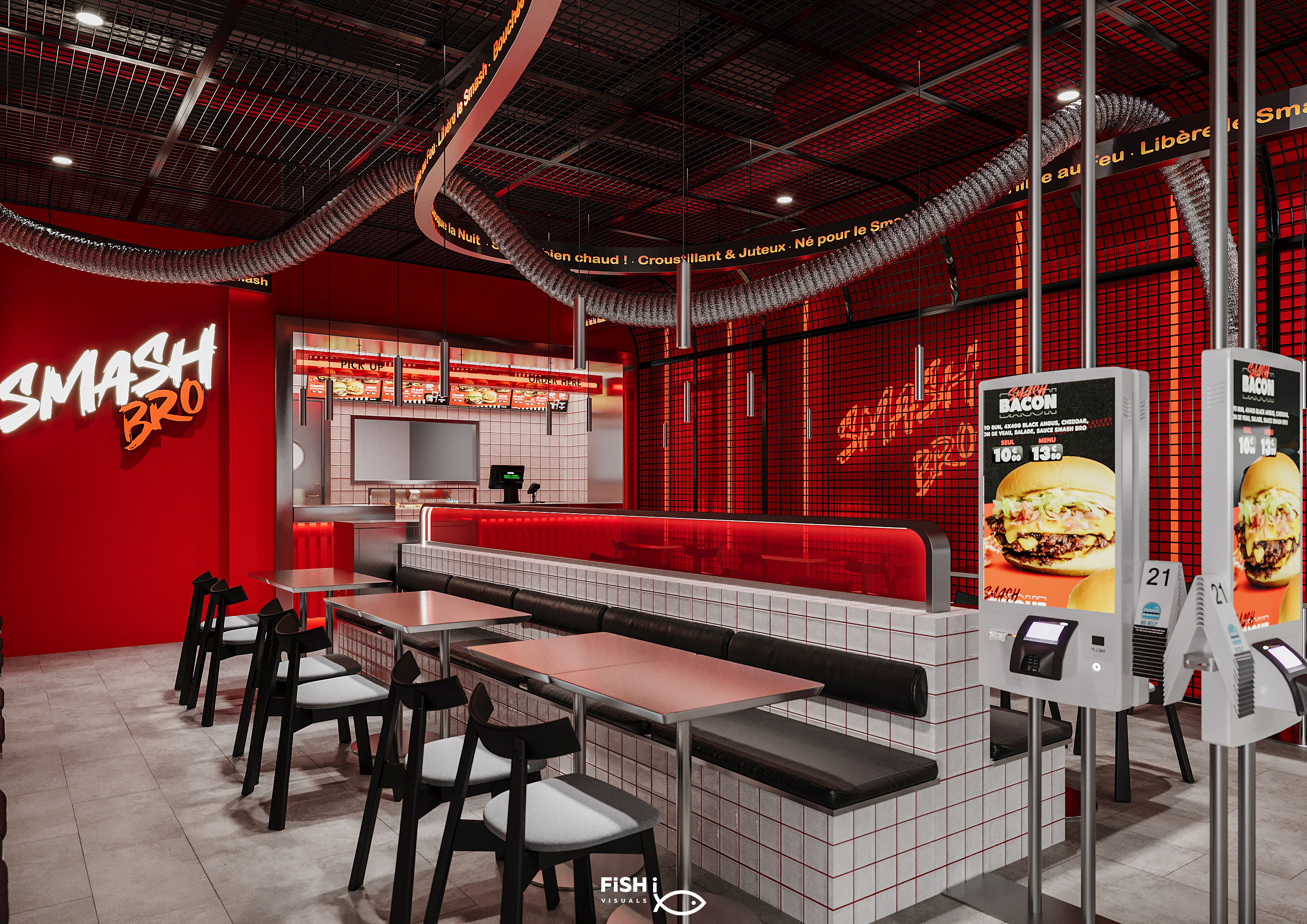 SMASH BRO 汉堡餐厅丨法国巴黎丨Moamen Mahmoud,Nada Ali 等团队-39