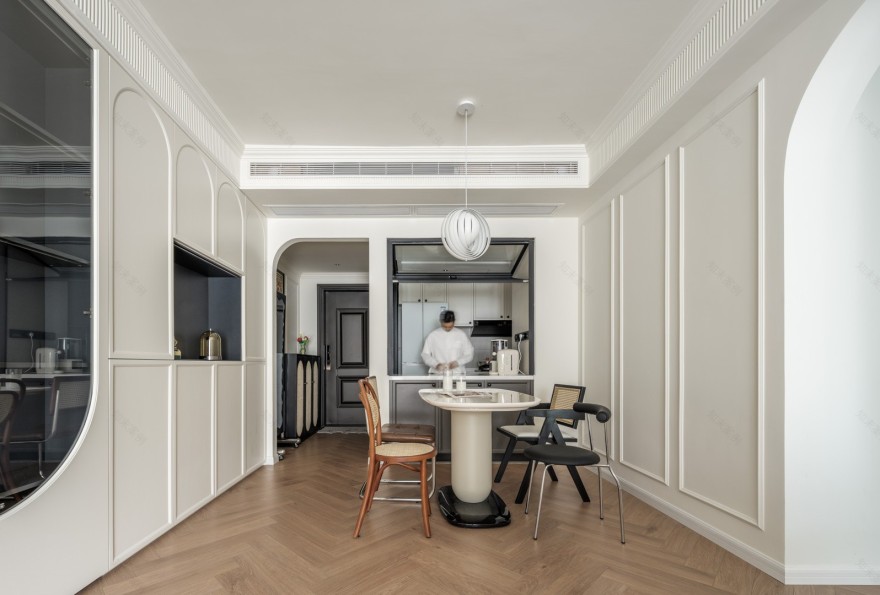 90 后两人一猫的惬意法式奶油风丨中国深圳丨那宅设计事务所-30