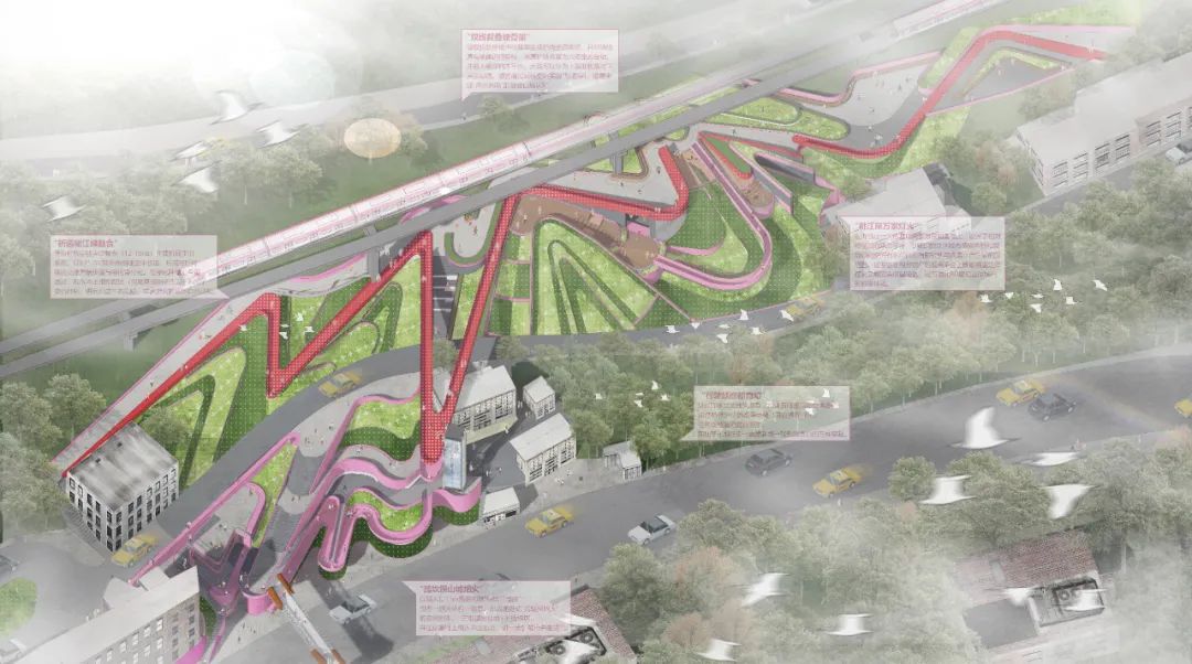 川美学弟大四毕设重置“8D魔幻之城”！“立体转换+空间折叠”的空间叙事与视觉转译！将印象抽象转化为叙事景观视角下的山城-75