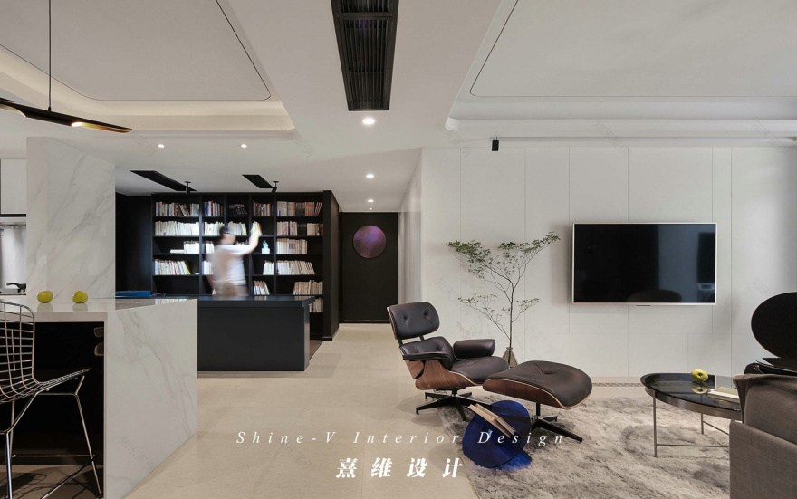 鲁能公馆气质简约之家,设计师巧妙改造精装房-9