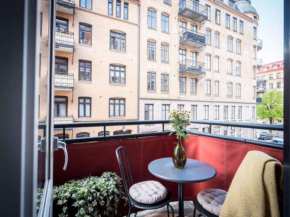 北欧风格粉色天花板公寓设计-21