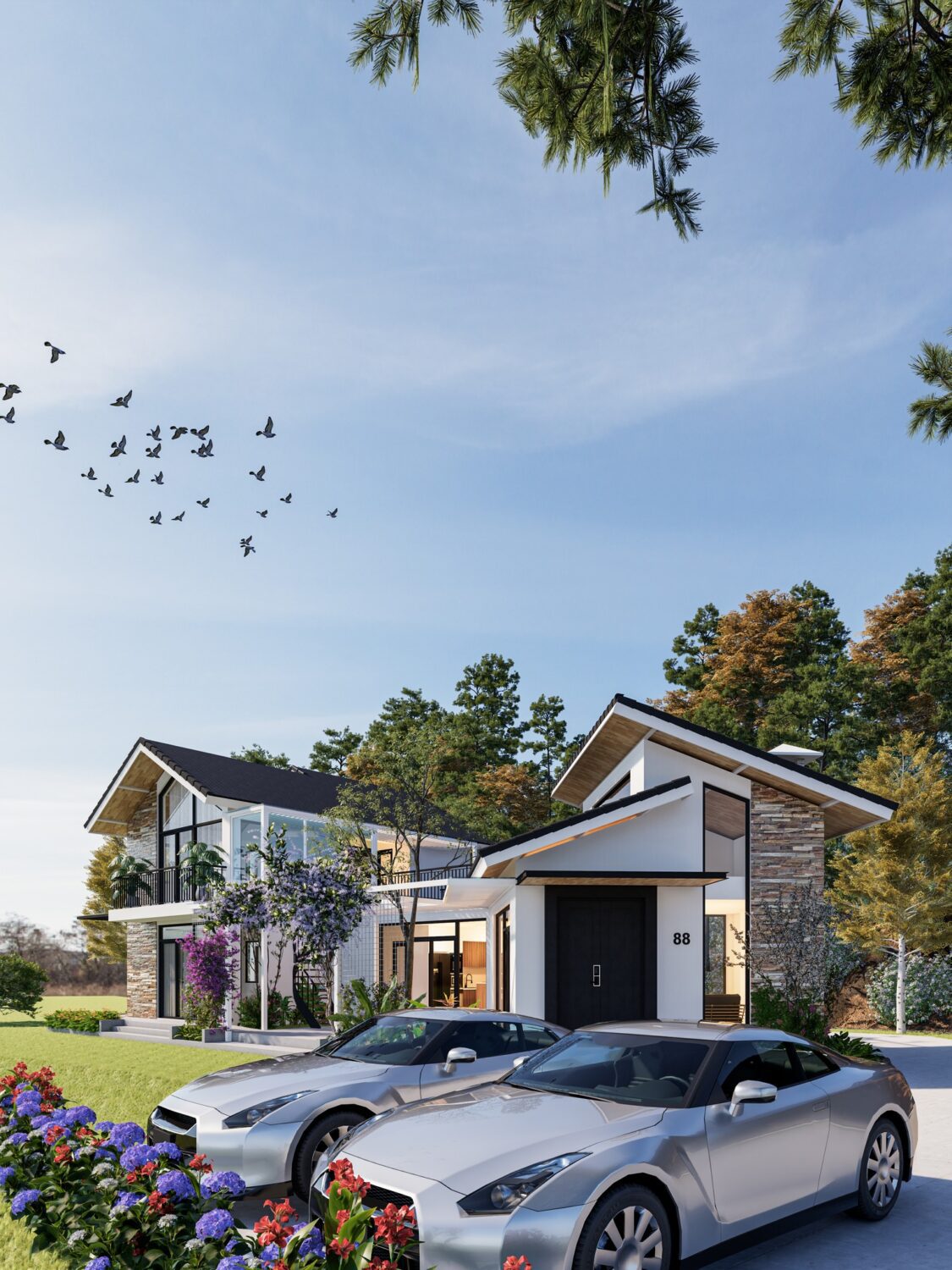 SketchUp 房屋外部模型丨Sang Nguyen-10