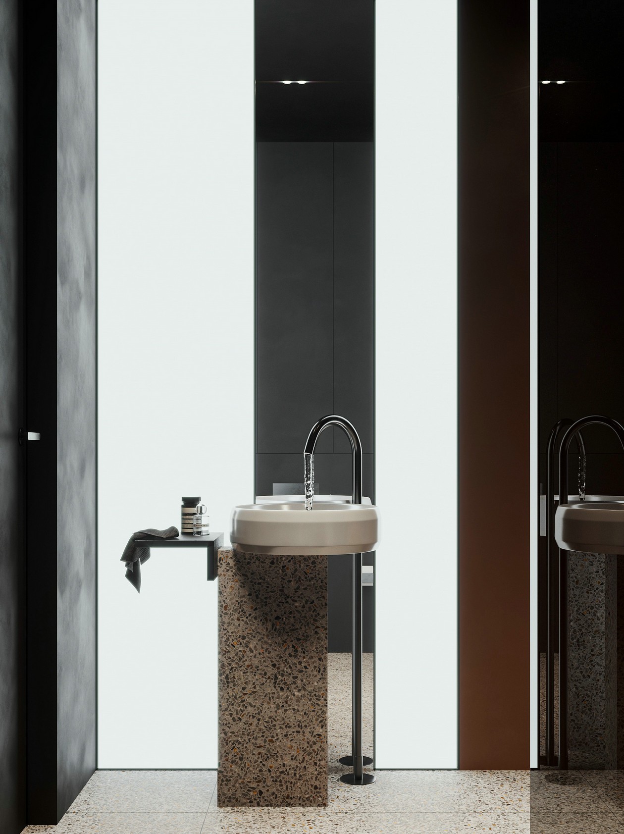 黑色系住宅设计  这也太高级了吧！-17