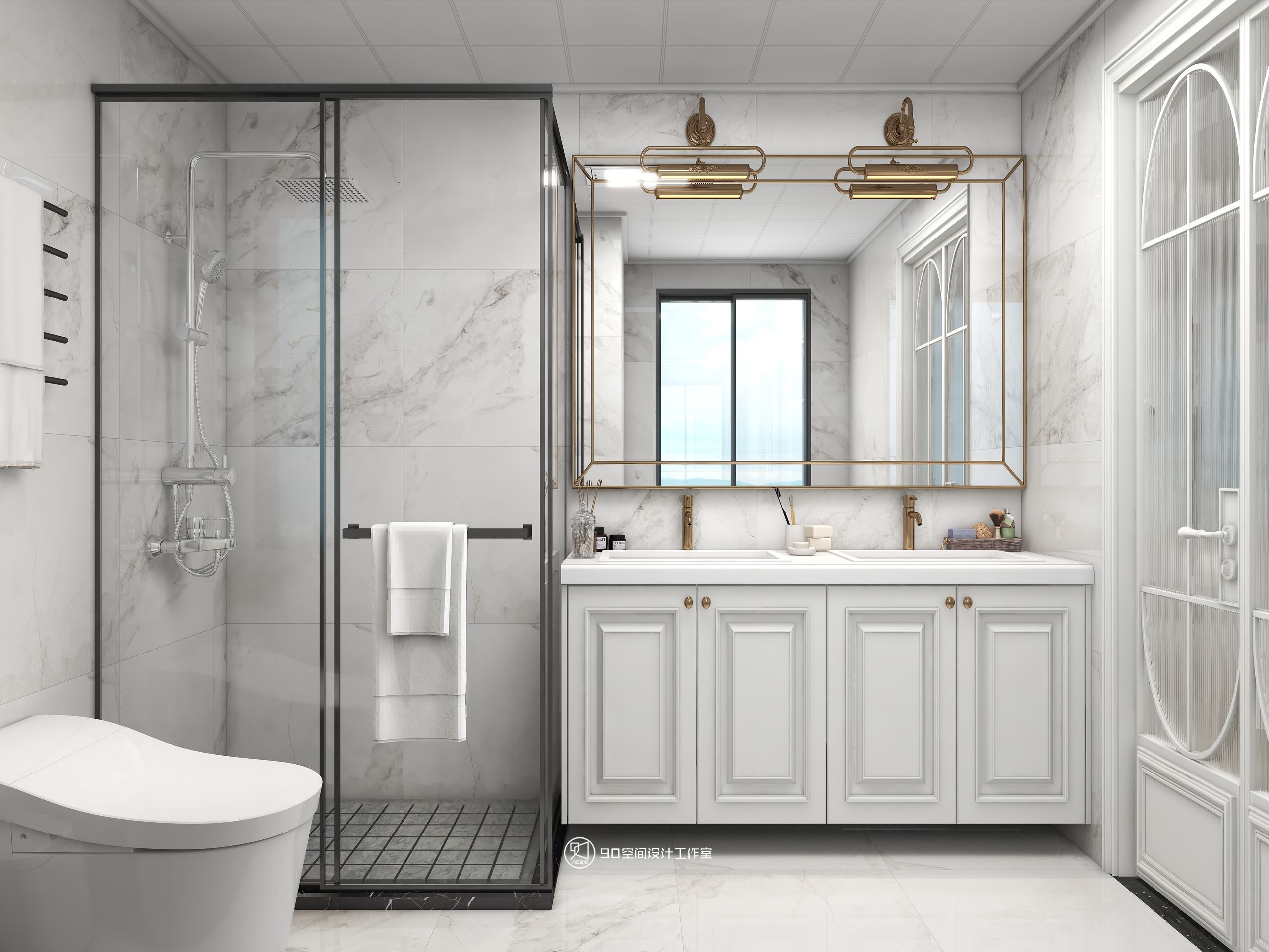 125㎡法式风,寻找家中氛围感丨90空间设计-44