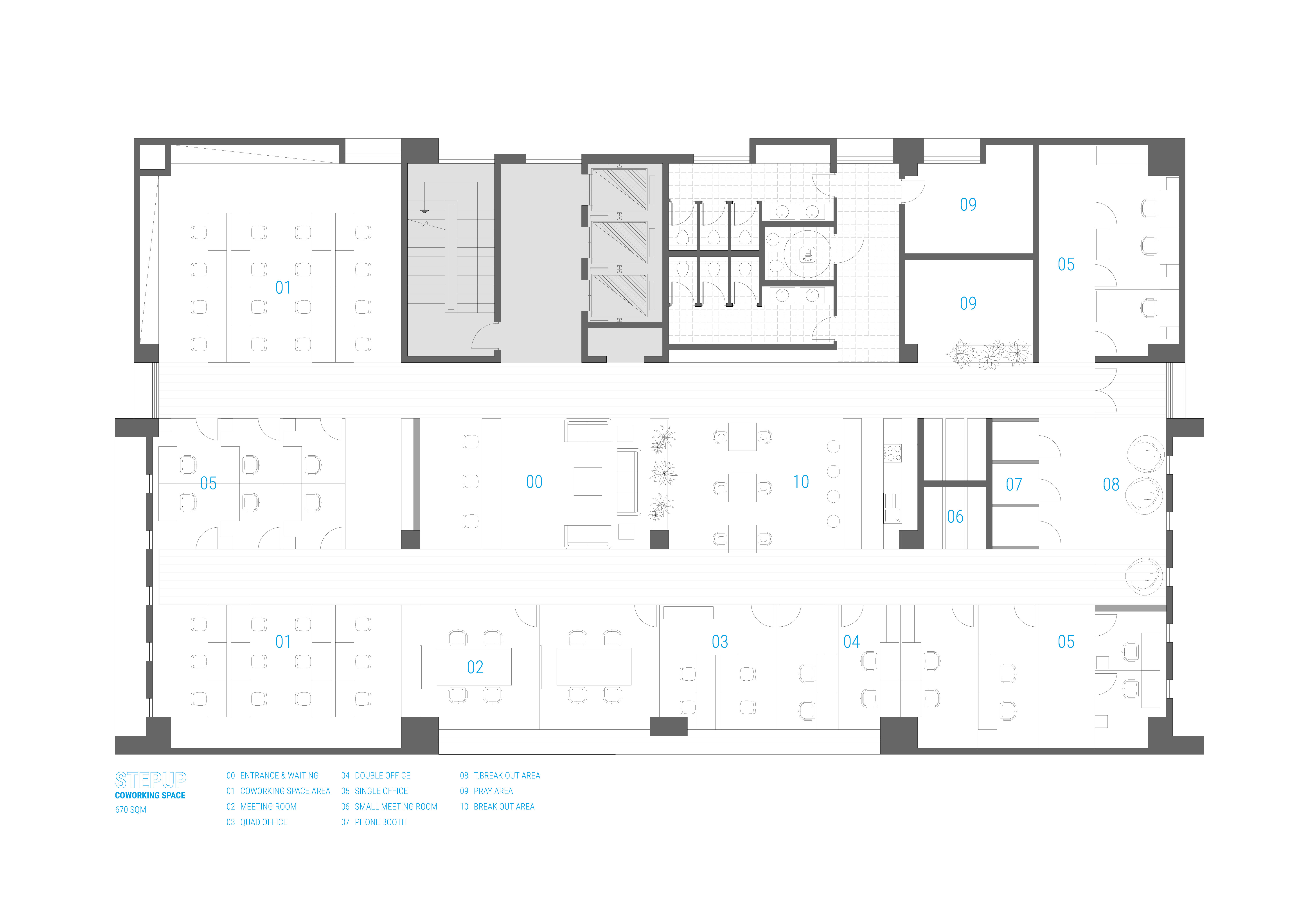 STEPUP 联合办公空间室内设计-13