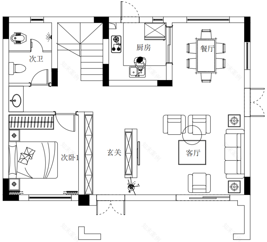 廖俊豪打造康桥融府 129㎡北欧轻奢空间,-130