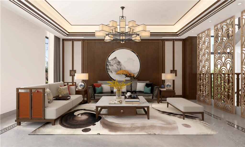 新中式·300 平米常州得园别墅装修案例丨中国常州-1