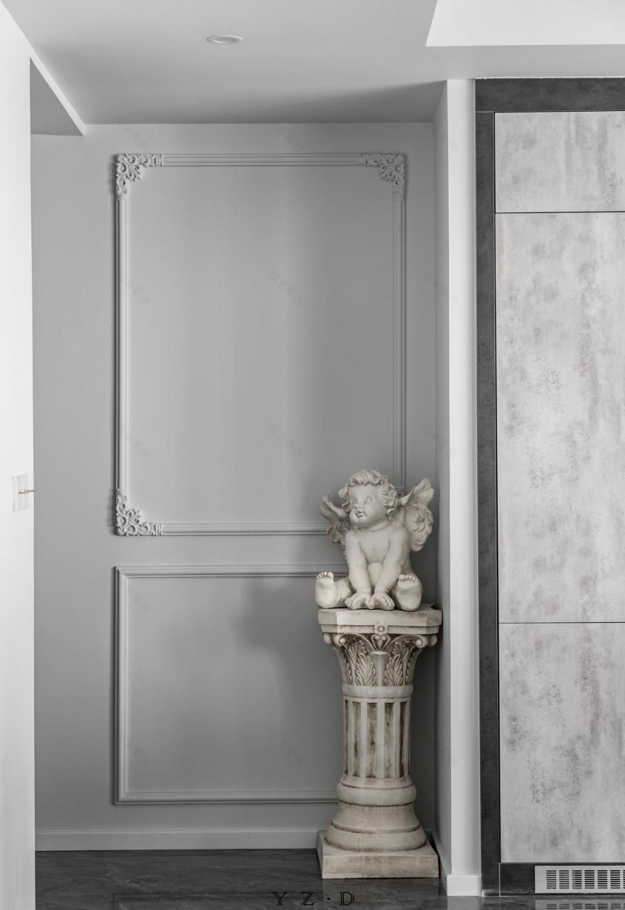 120㎡法式轻奢风无敌江景房设计丨言正设计-17